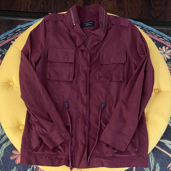 Love Tree Burgundy Military Field Jacket - Picture 1 of 6
